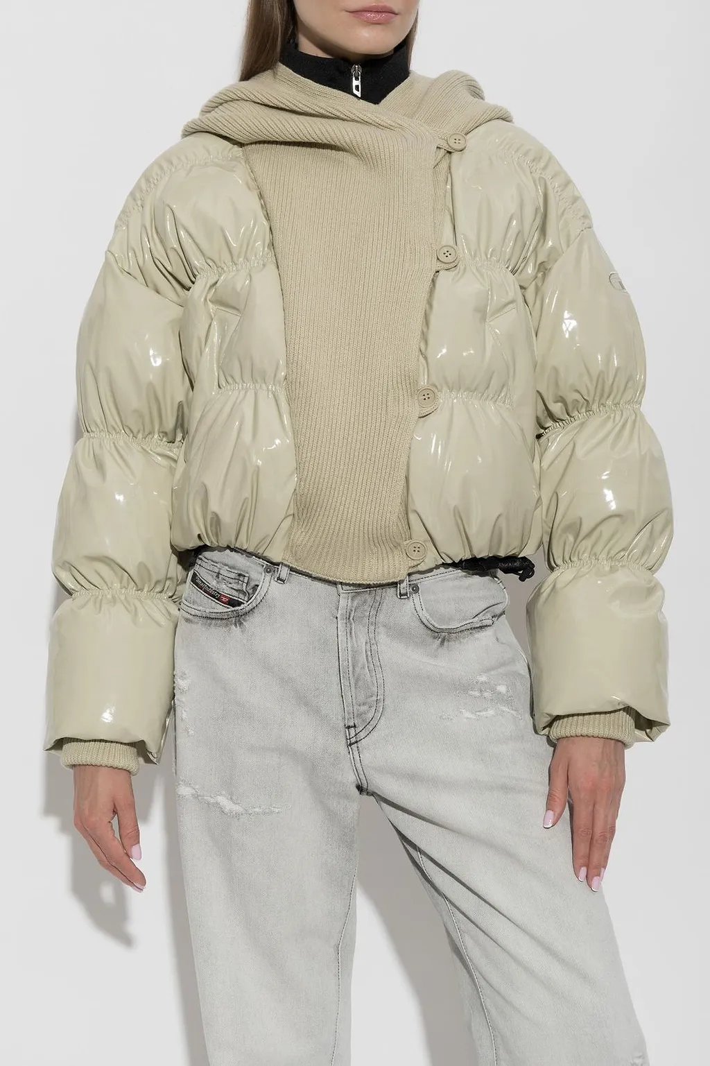 Diesel W-Idney Cropped Down Jacket