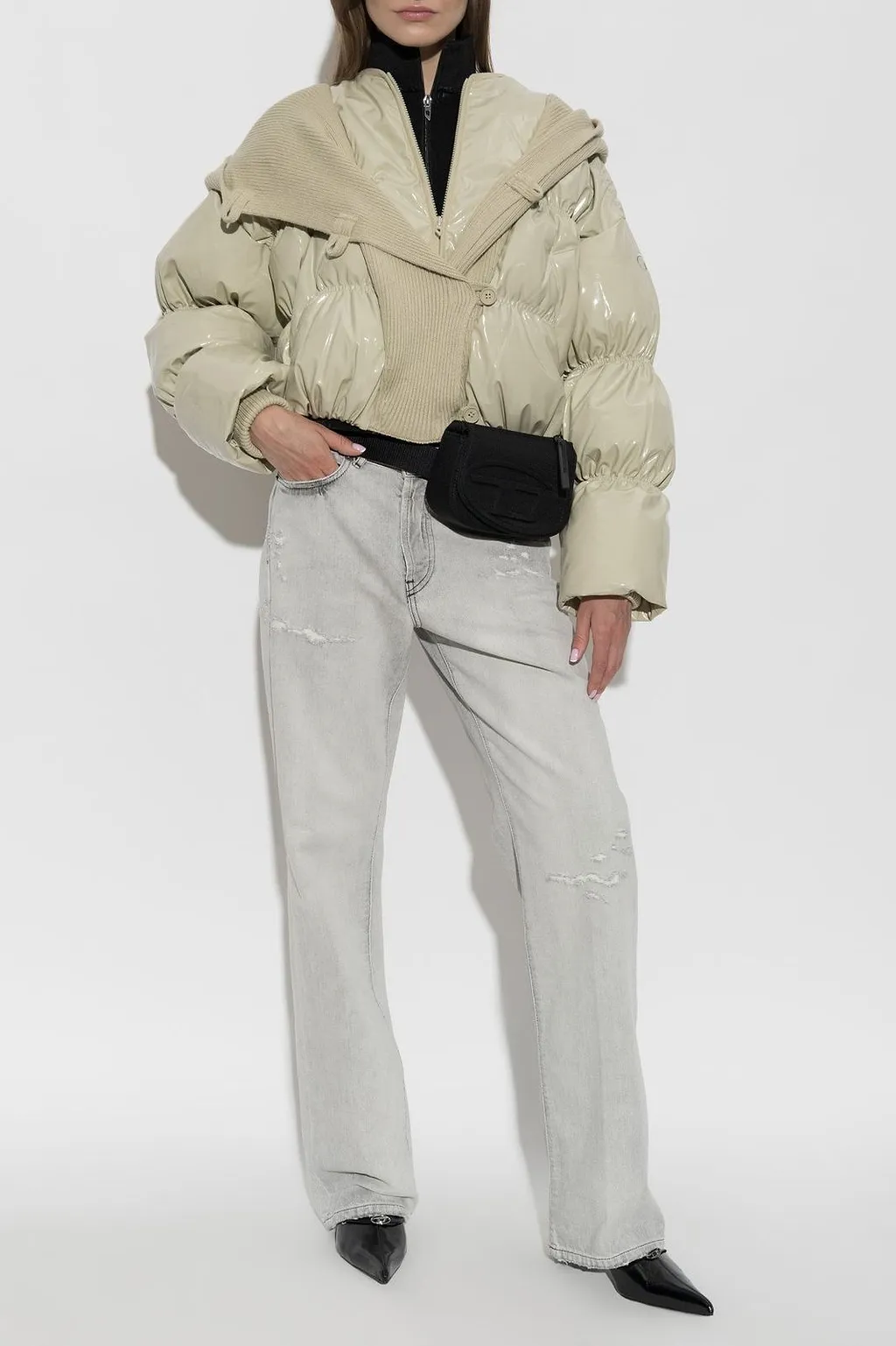 Diesel W-Idney Cropped Down Jacket