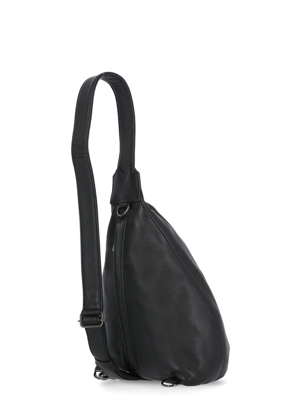 Logo Embossed Zipped Shoulder Bag