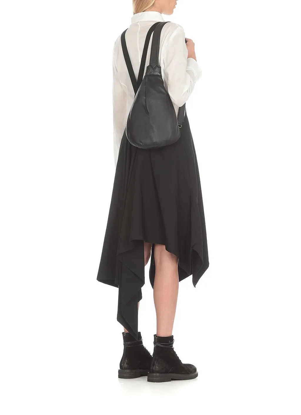 Logo Embossed Zipped Shoulder Bag