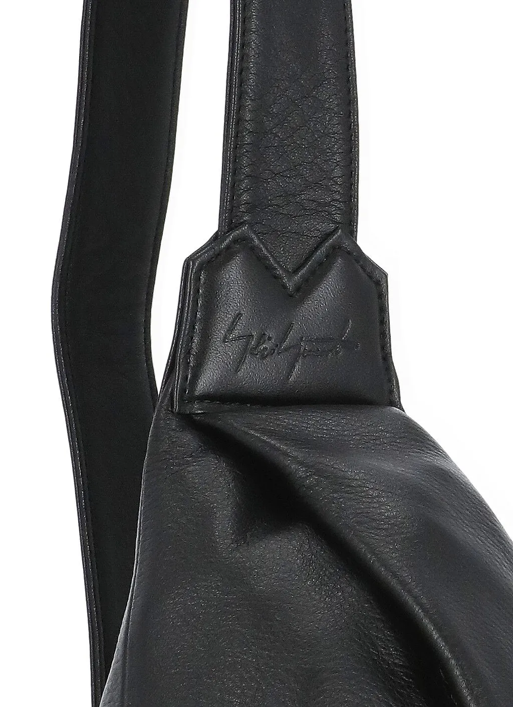 Logo Embossed Zipped Shoulder Bag