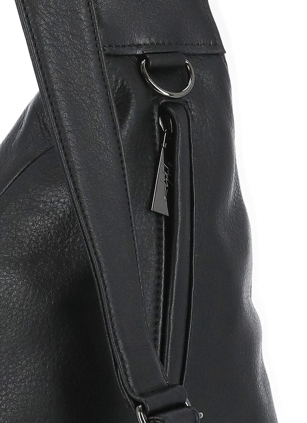 Logo Embossed Zipped Shoulder Bag