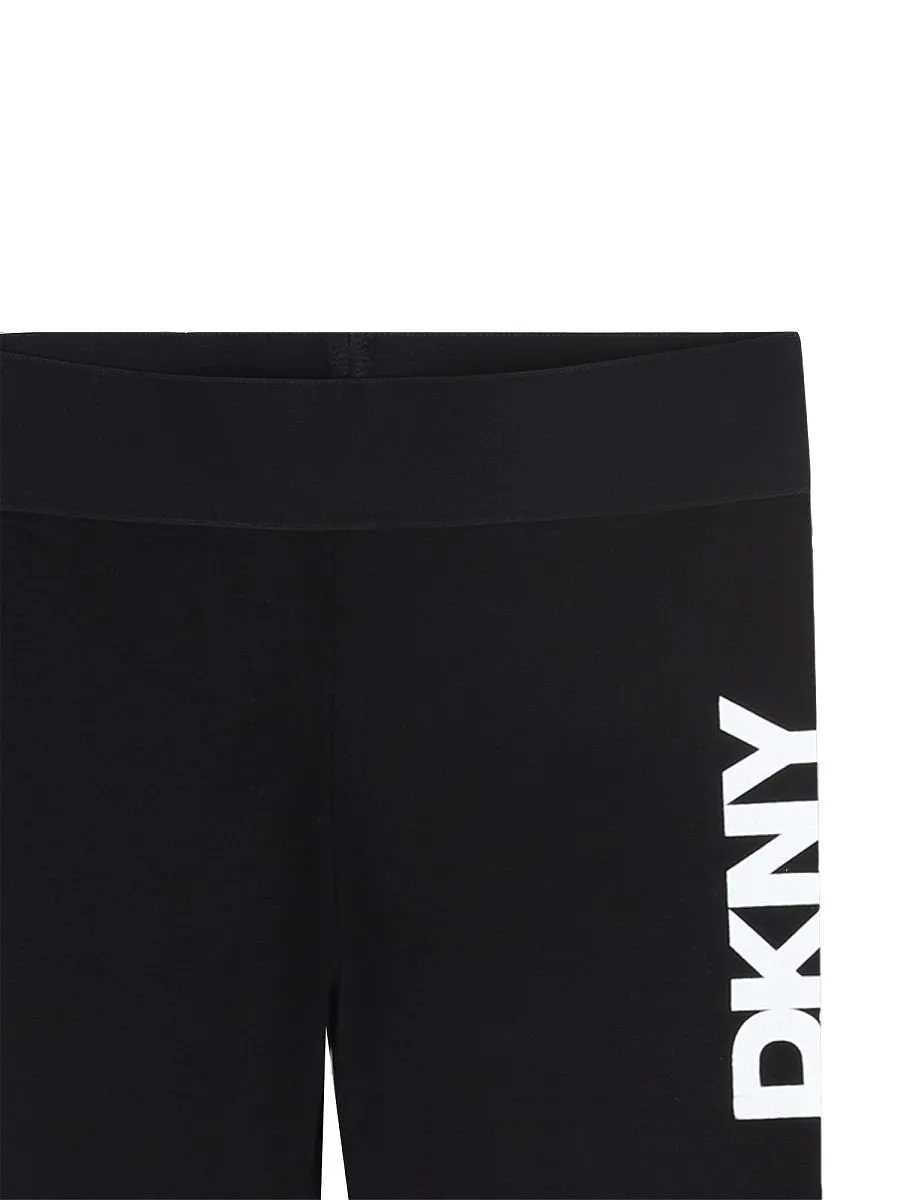 Dkny Kids Logo Crop Top And Leggings Suit