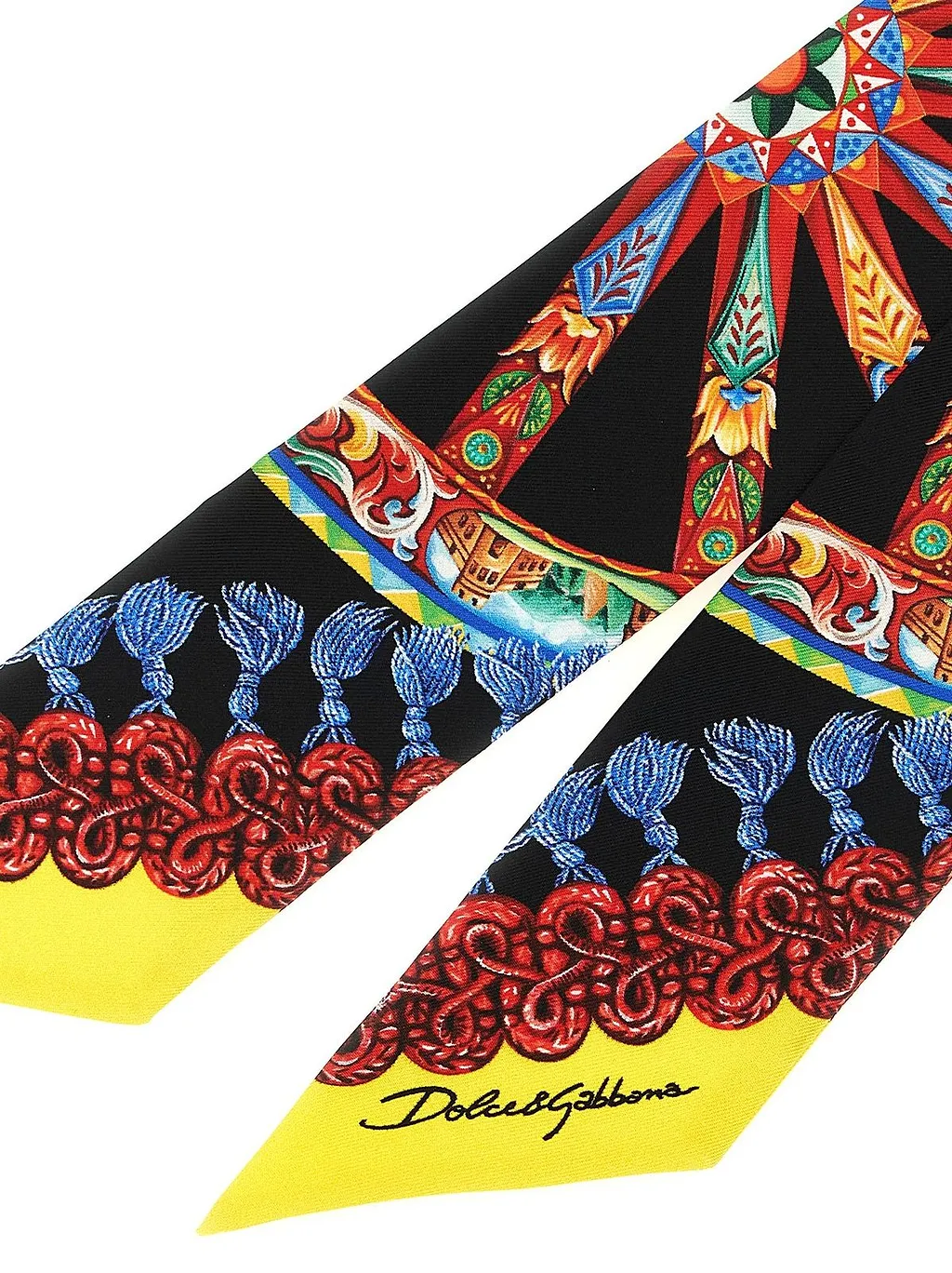 Dolce & Gabbana Carretto Print Bandeau Scarf