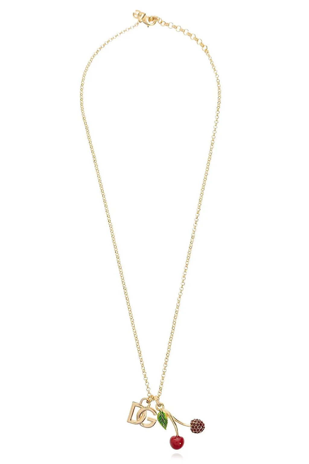 Dg Logo Cherry Charm Necklace