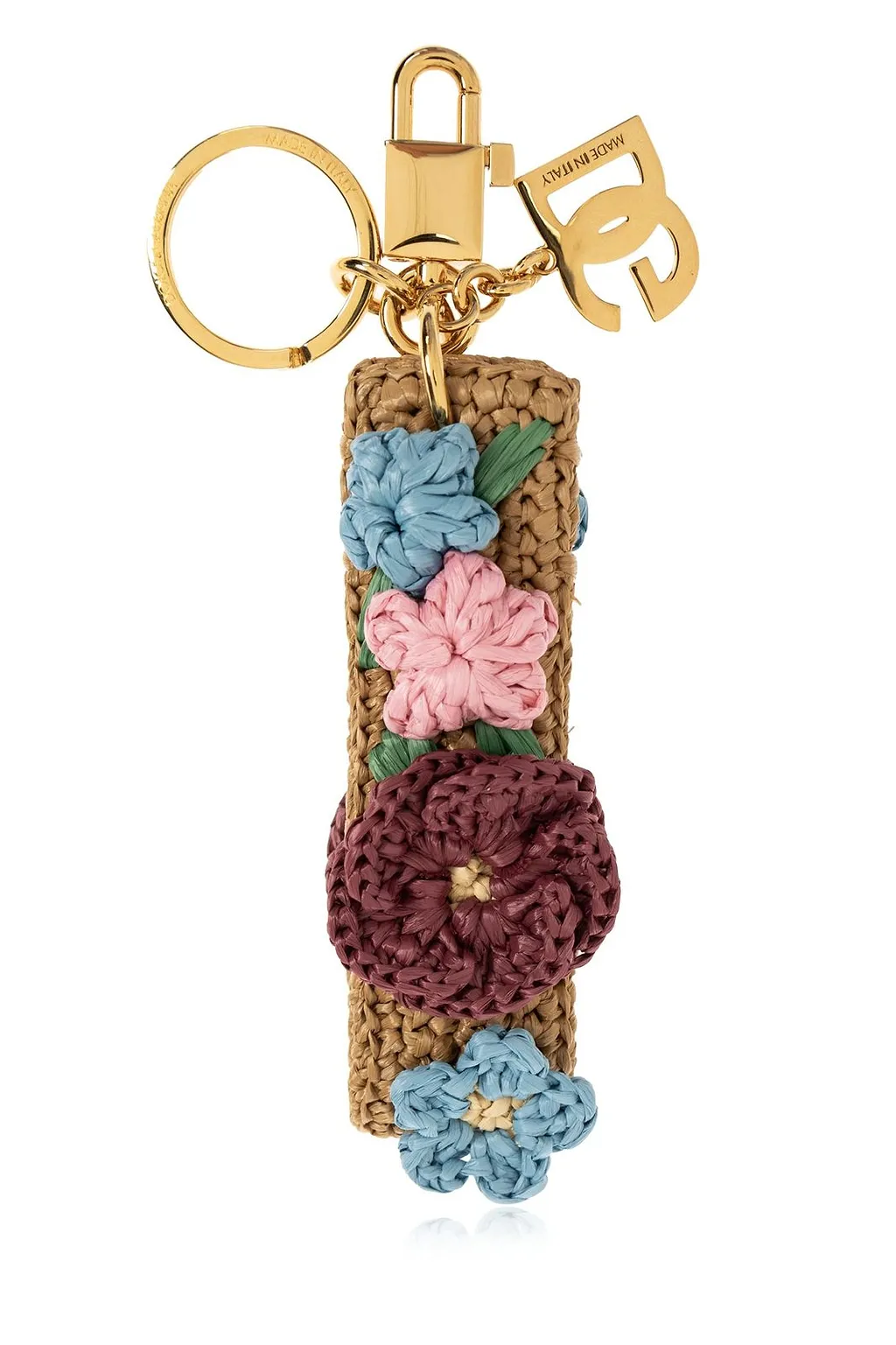 Dolce & Gabbana Floral Woven Keychain