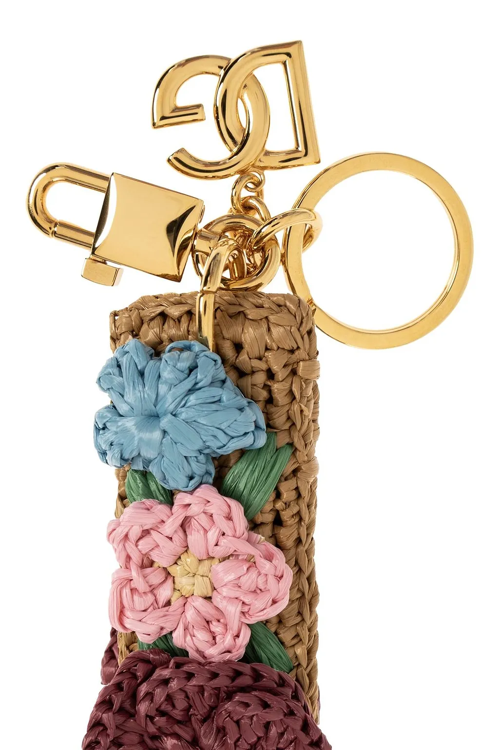 Dolce & Gabbana Floral Woven Keychain