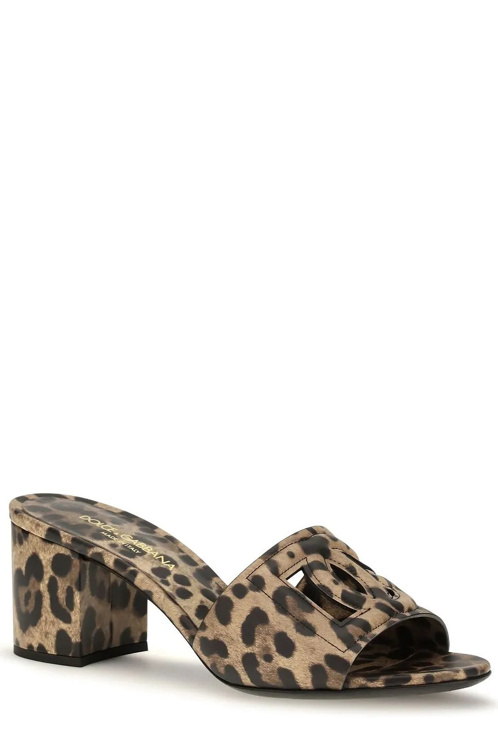 Dolce & Gabbana Keira Patterned Block-Heel Mules