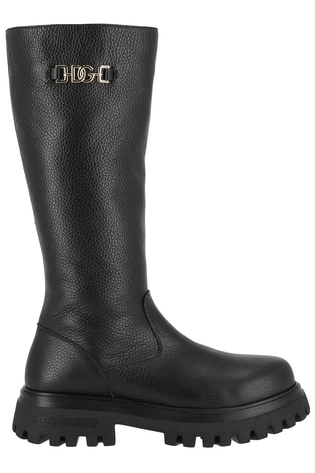 Dolce & Gabbana Kids Dg Plaque Chunky Boots