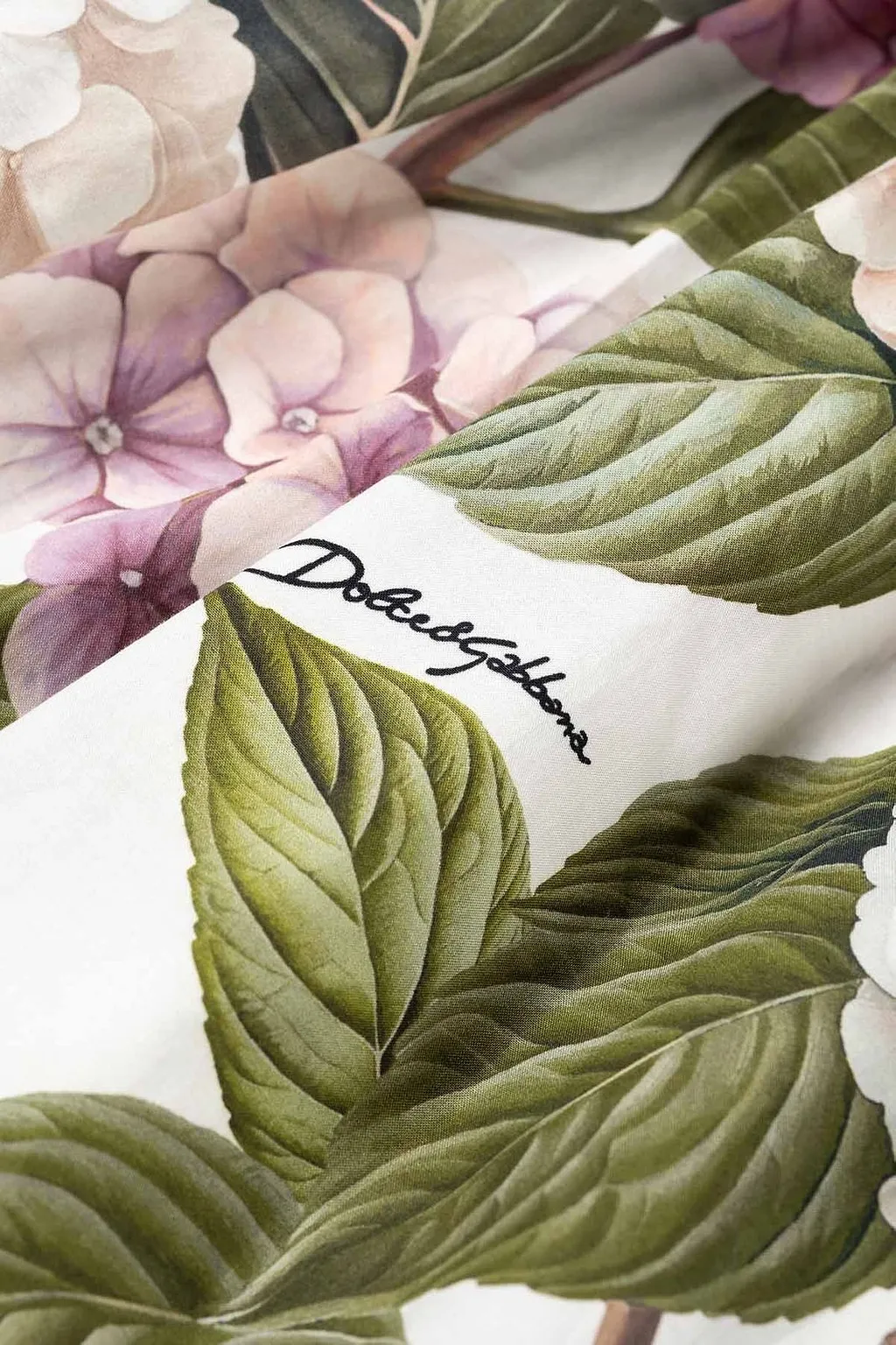 Dolce & Gabbana Kids Hydrangea-Print Pleated Poplin Dress
