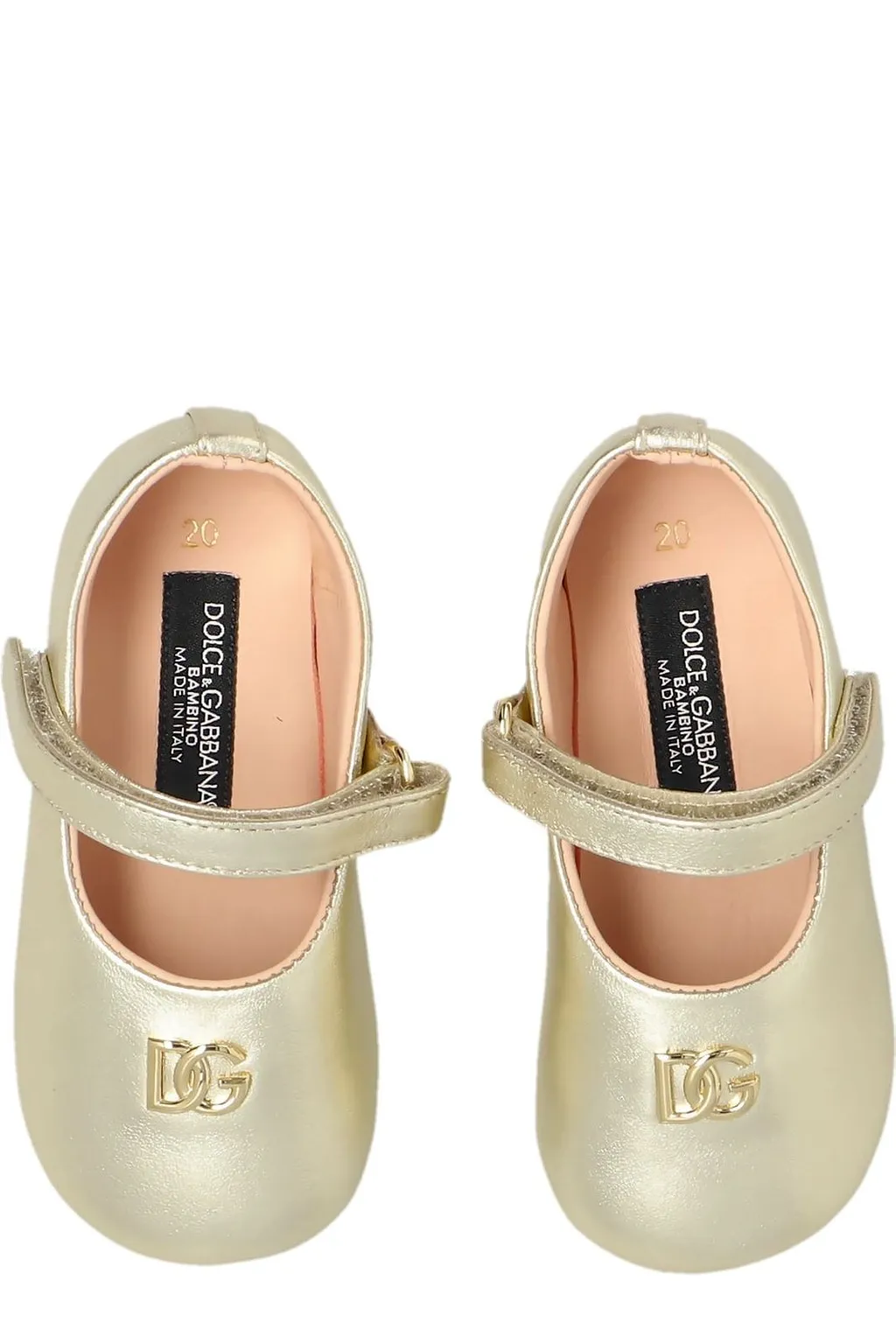 Dolce & Gabbana Kids Logo-Appliqué Round Toe Ballerinas