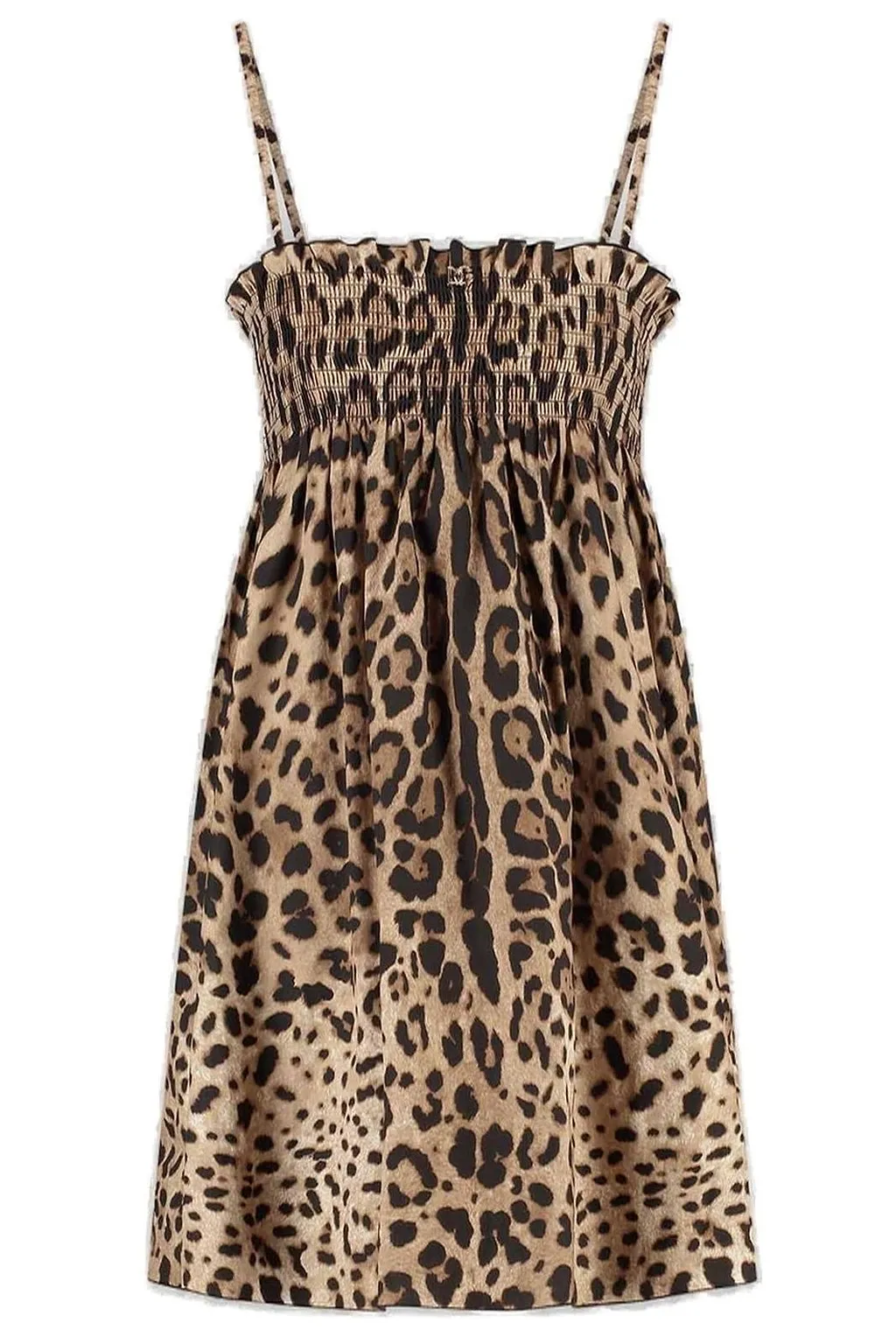 Dolce & Gabbana Kids Leopard-Print Poplin Dress