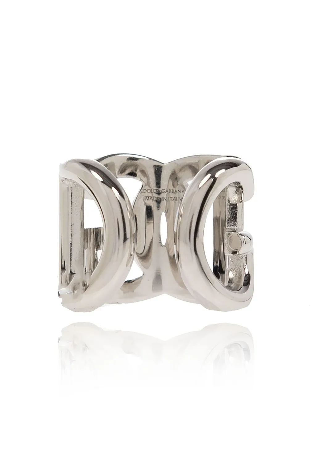 Dolce & Gabbana Logo Plaque Engraved Ring