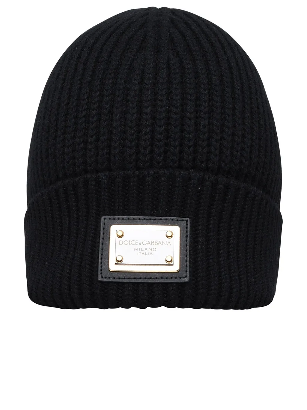 Logo-Plaque Knitted Beanie