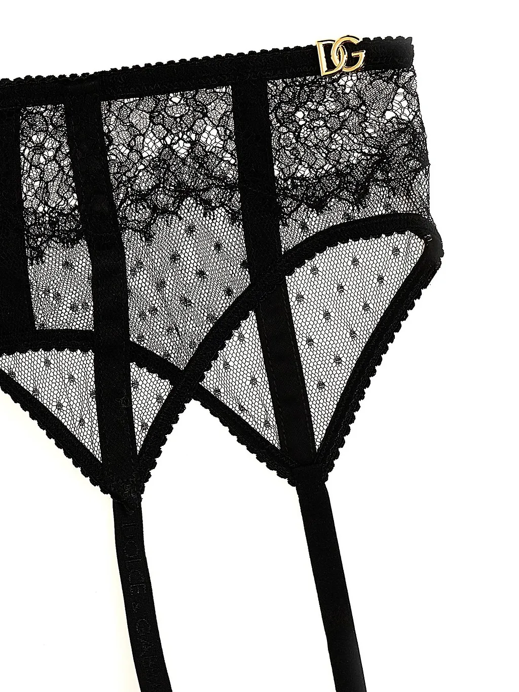 Dolce & Gabbana Logo Plaque Lace Garters