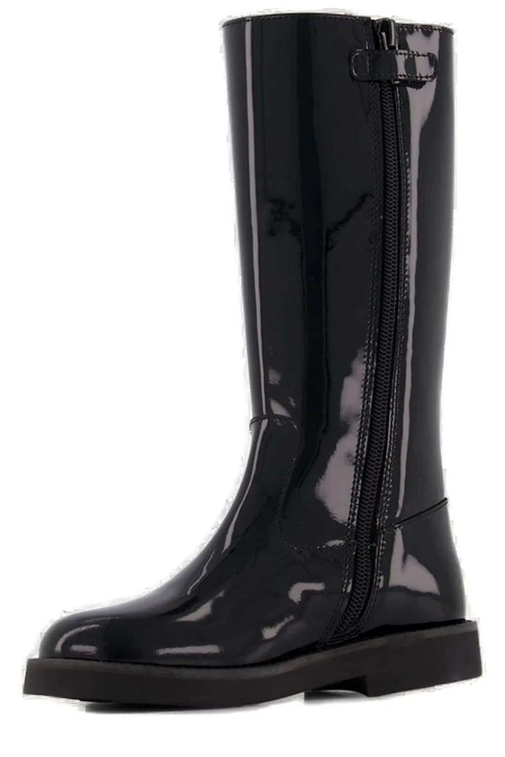 Dolce & Gabbana Kids Logo Plaque Knee-High Boots
