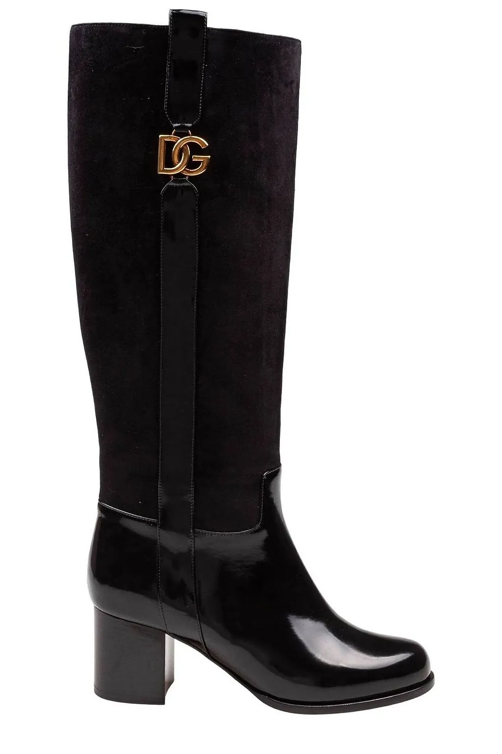 Dolce & Gabbana Logo Plaque Riding Boots