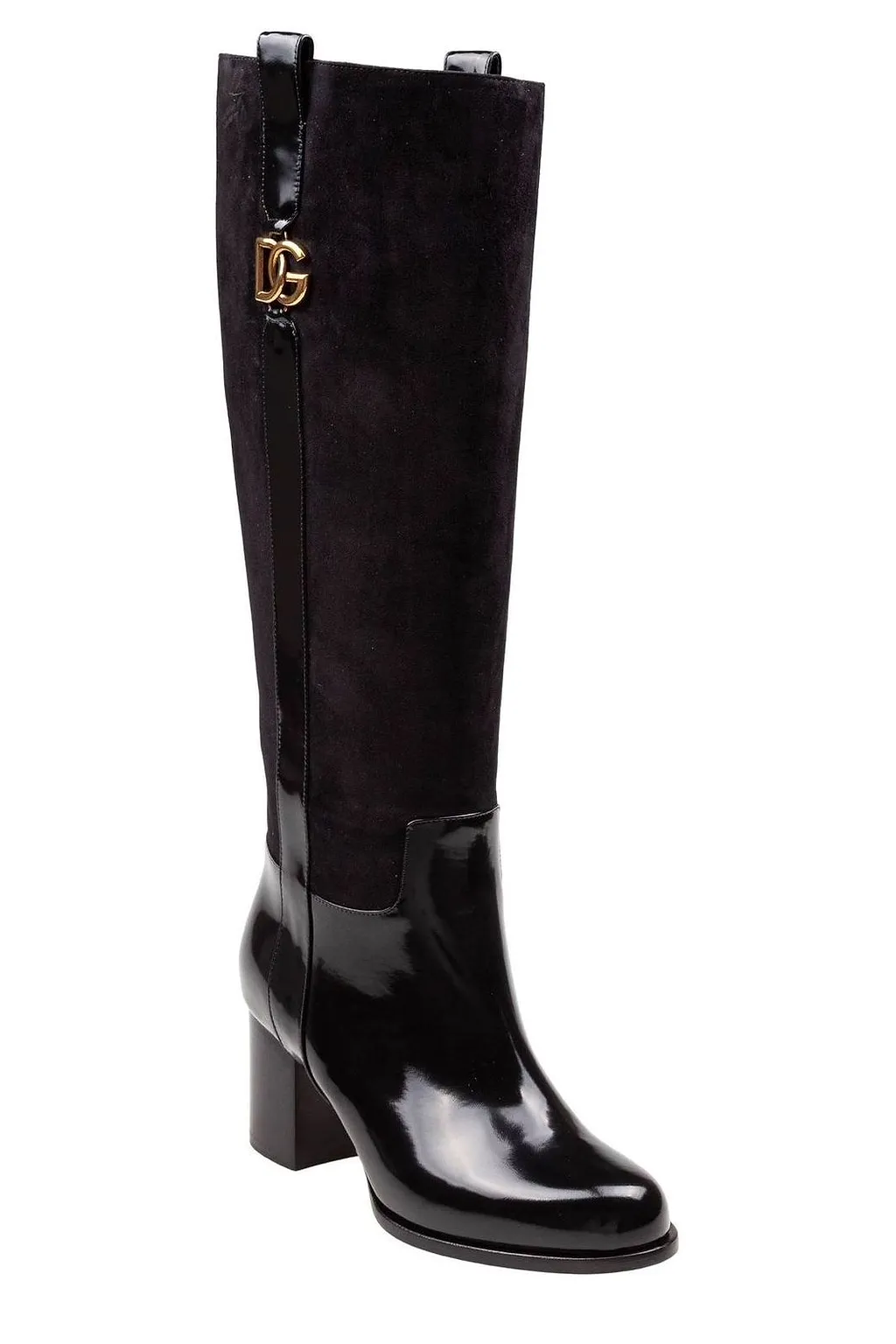 Dolce & Gabbana Logo Plaque Riding Boots