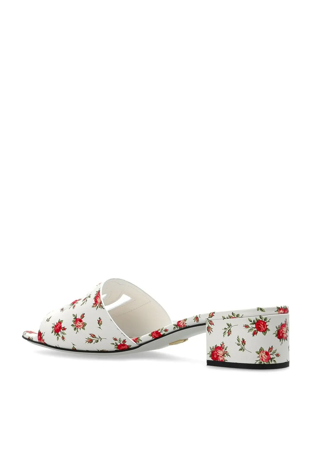 Dolce & Gabbana Floral Block-Heel Mules