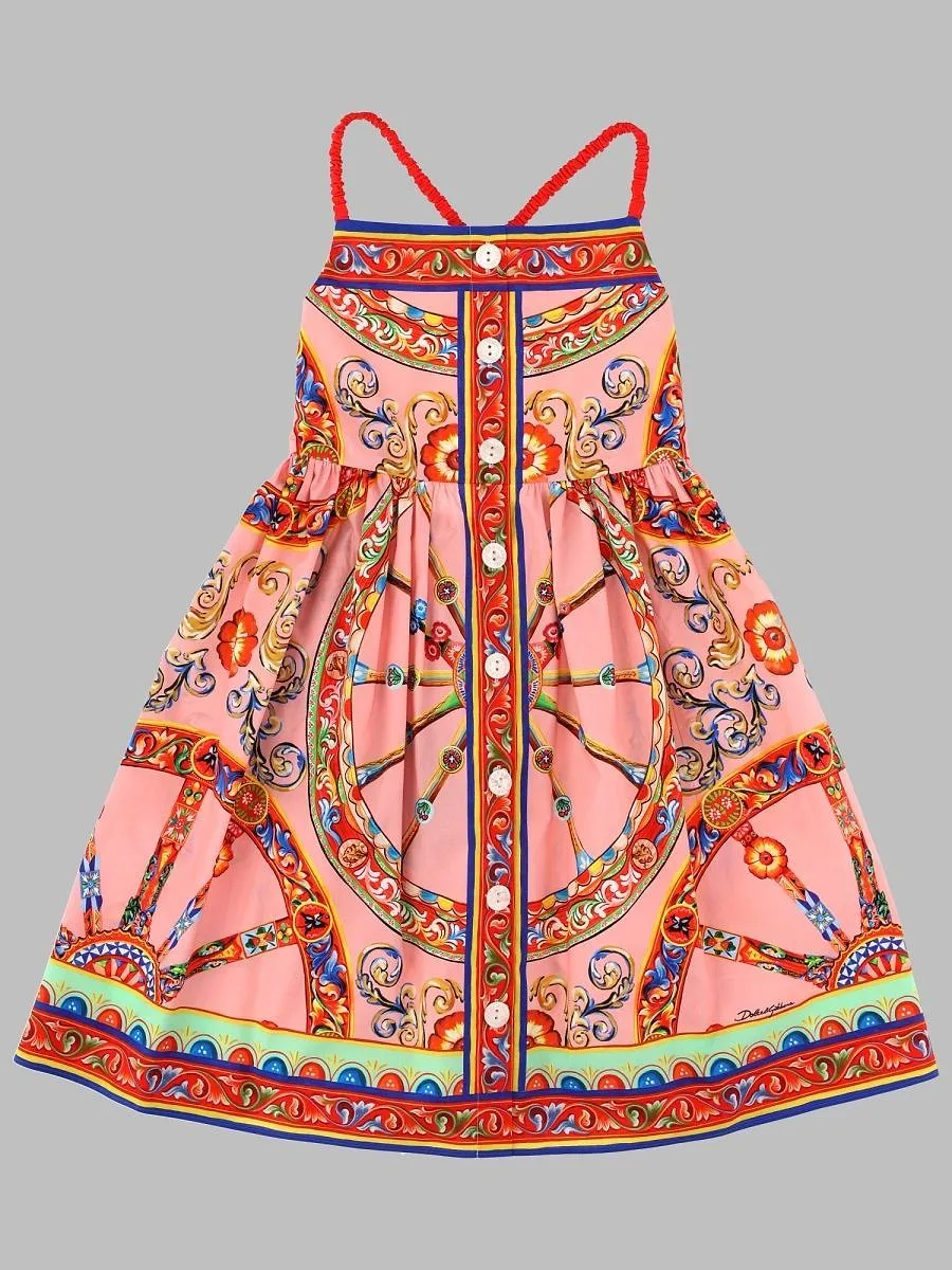 Dolce & Gabbana Kids Printed Sleeveless Dress