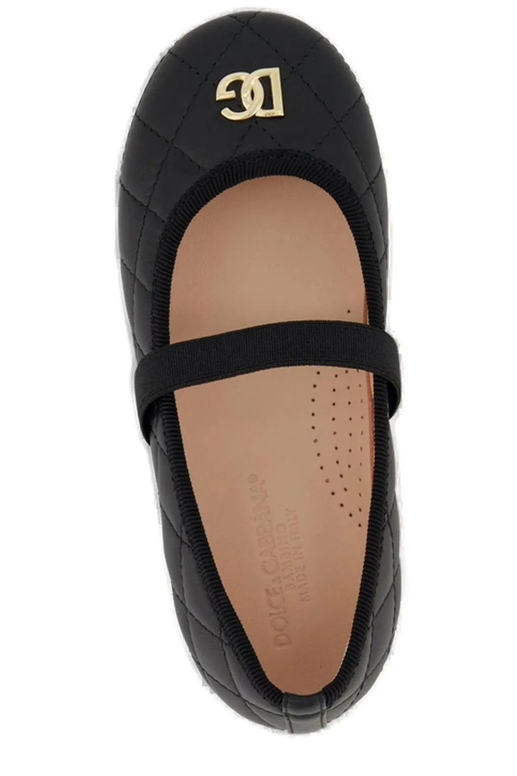 Dolce & Gabbana Kids Quilted Logo Ballerinas