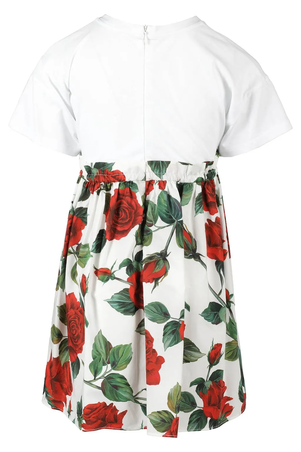 Dolce & Gabbana Kids Rose-Printed Pleated Midi Dress