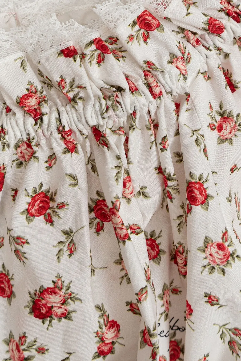 Dolce & Gabbana Kids Shirred Floral Printed Top