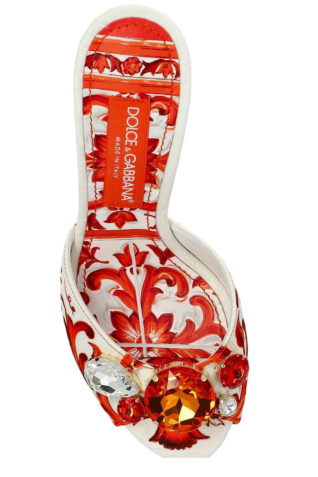 Dolce & Gabbana Majolica Printed Heeled Mules