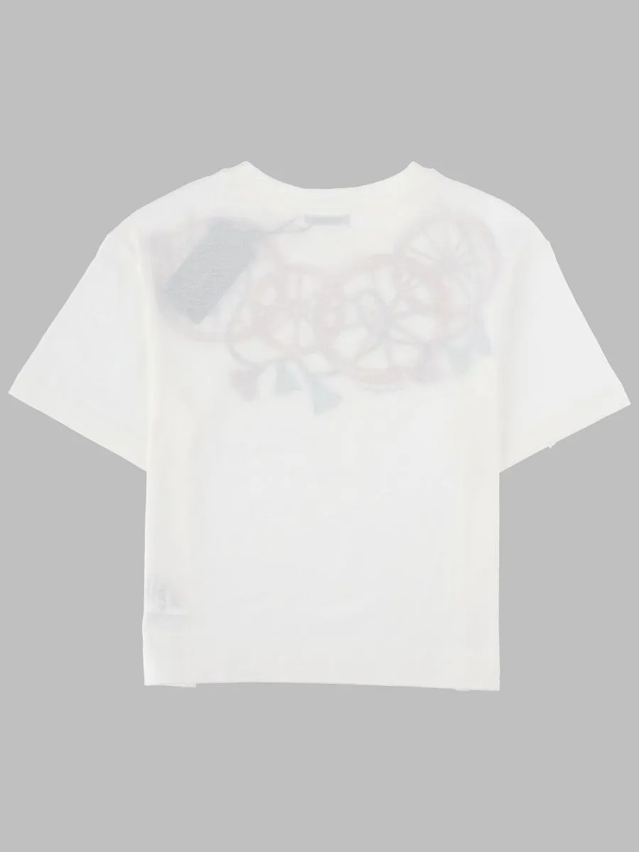 Dolce & Gabbana Kids Wheel Embroidered T-Shirt