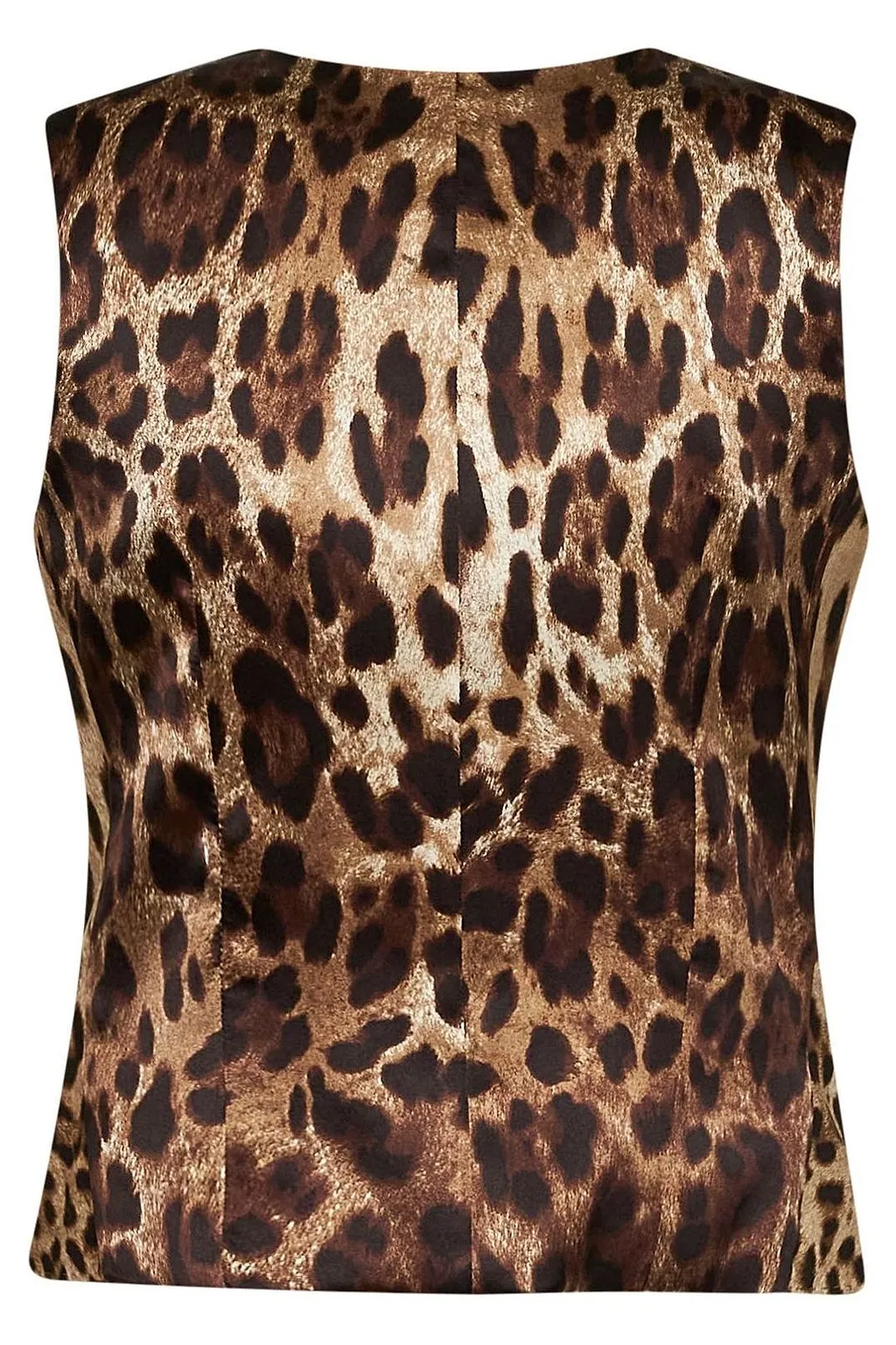 Dolce & Gabbana Leopard Printed V-Neck Gilet