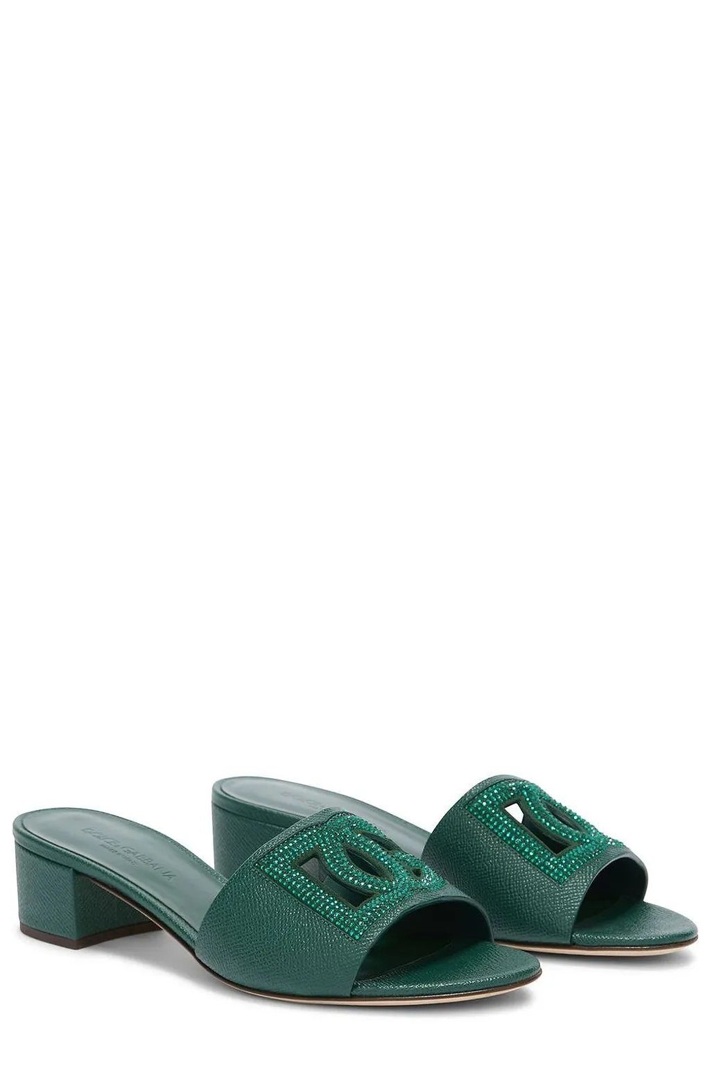 Dolce & Gabbana Logo Embellished Mules