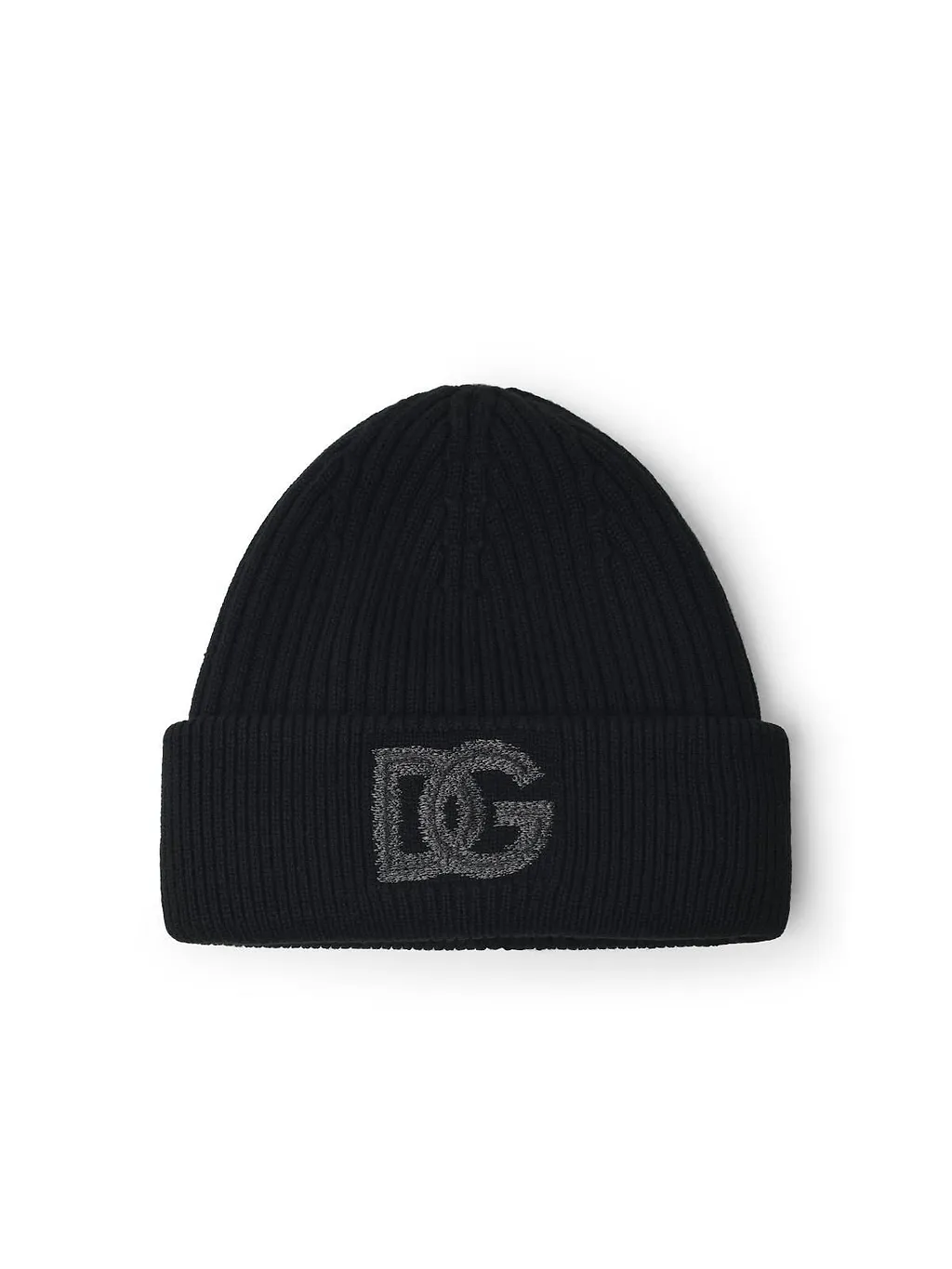 Dolce & Gabbana Ribbed Logo Beanie Hat