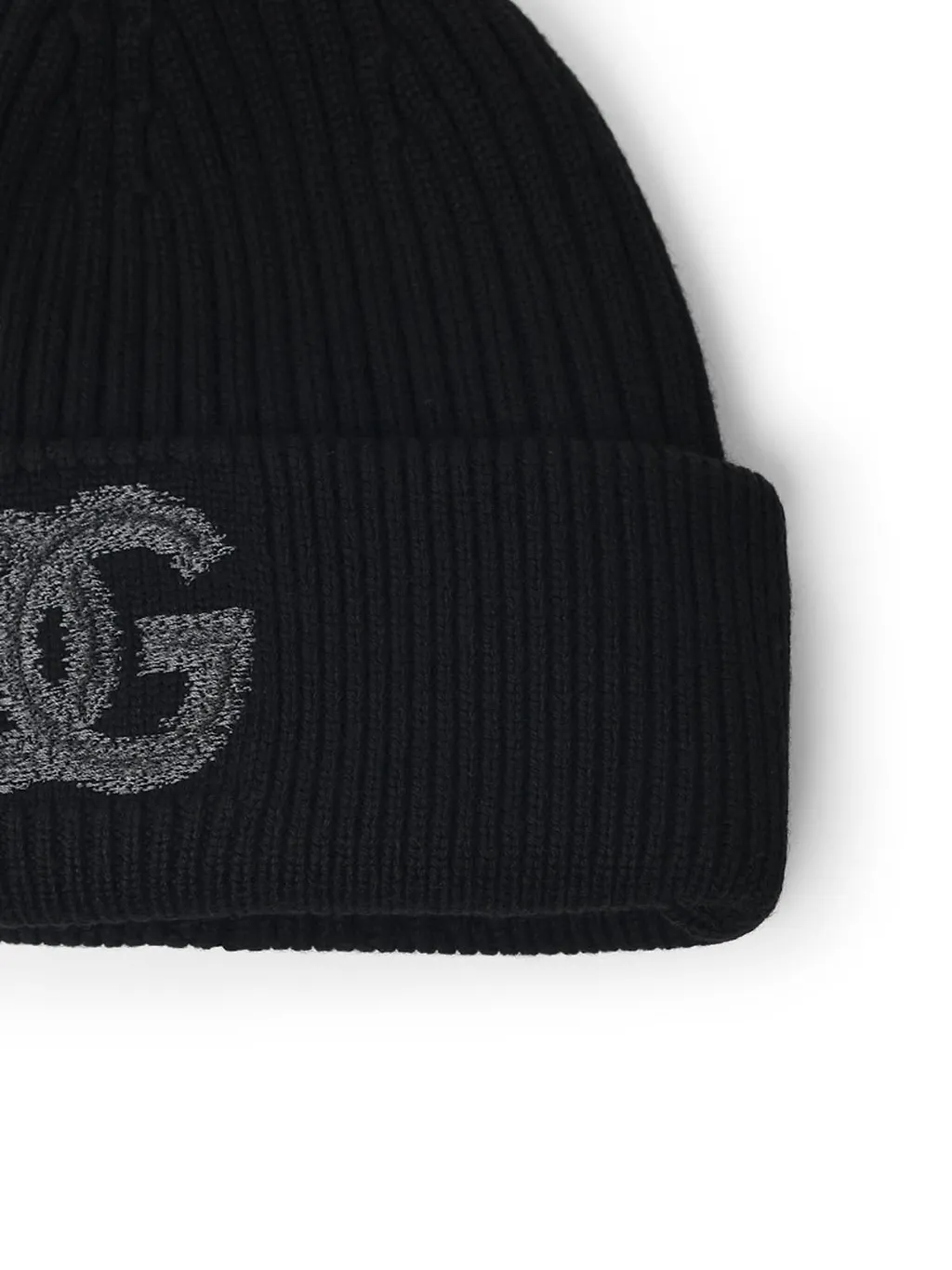 Dolce & Gabbana Ribbed Logo Beanie Hat