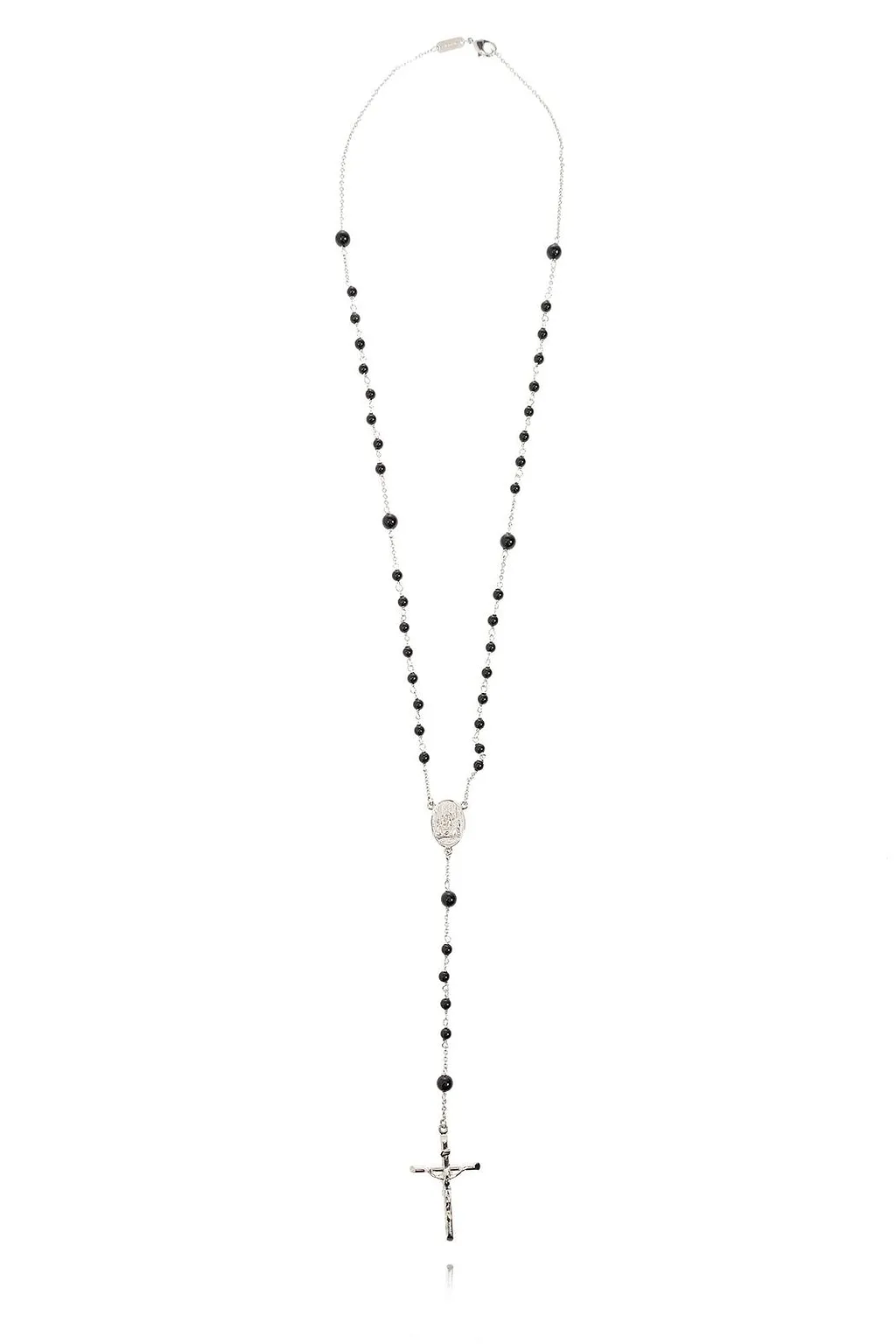 Dolce & Gabbana Rosary Cross Pendant Embellished Necklace
