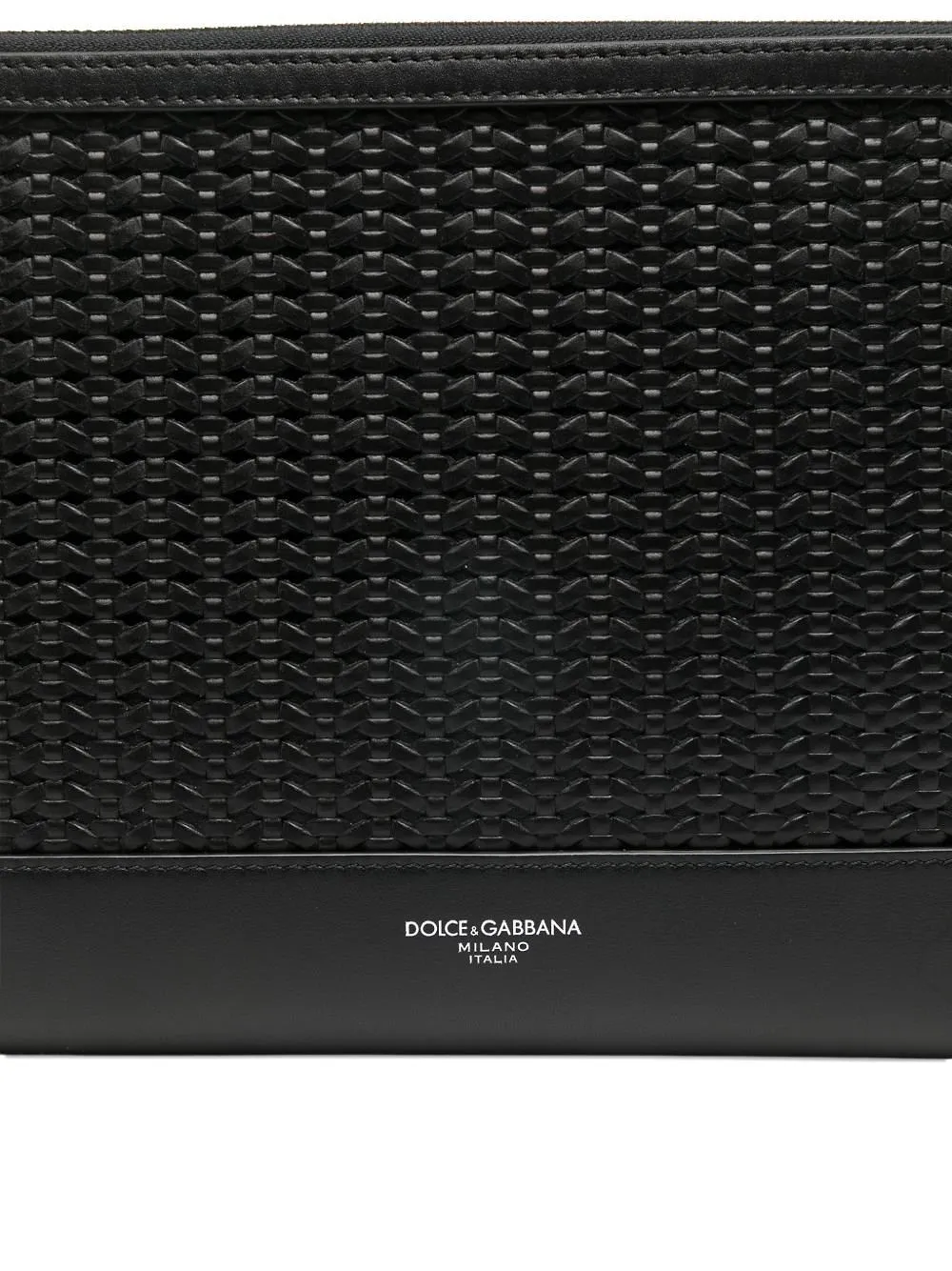 Dolce & Gabbana Woven Panel Wristlet Bag