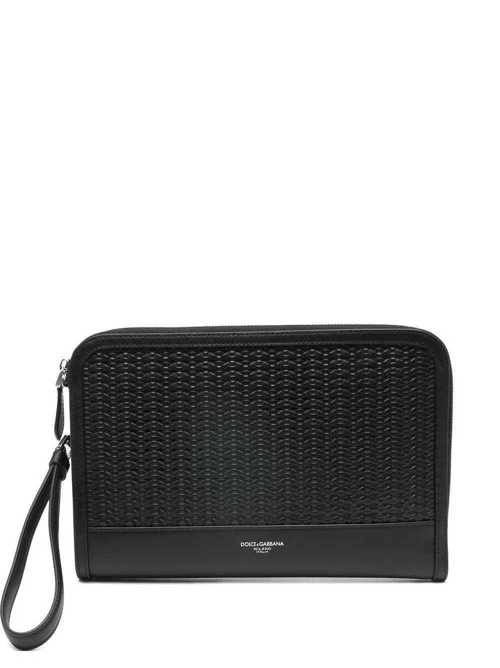 Dolce & Gabbana Woven Panel Wristlet Bag
