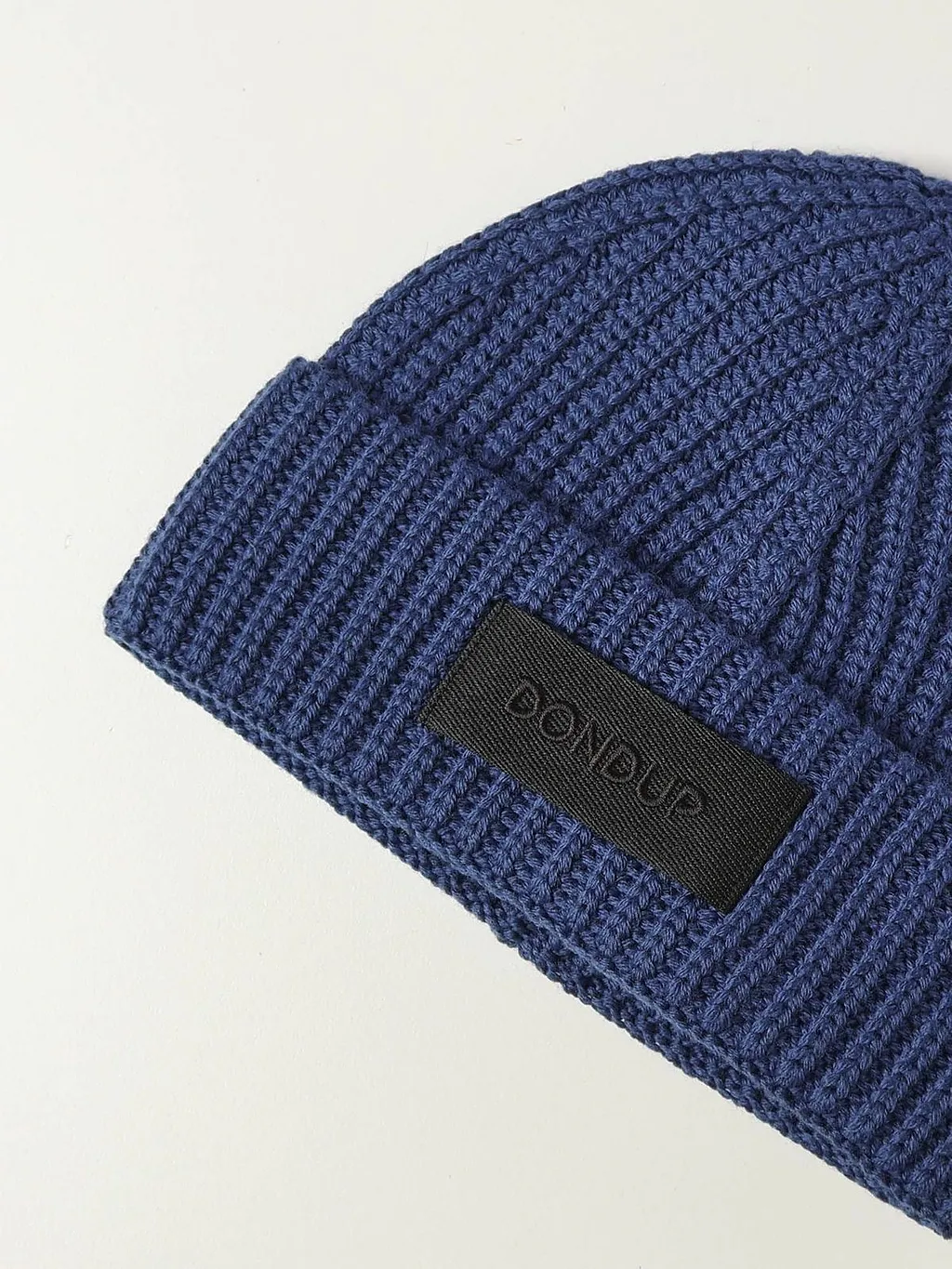 Dondup Ribbed Logo Beanie Hat