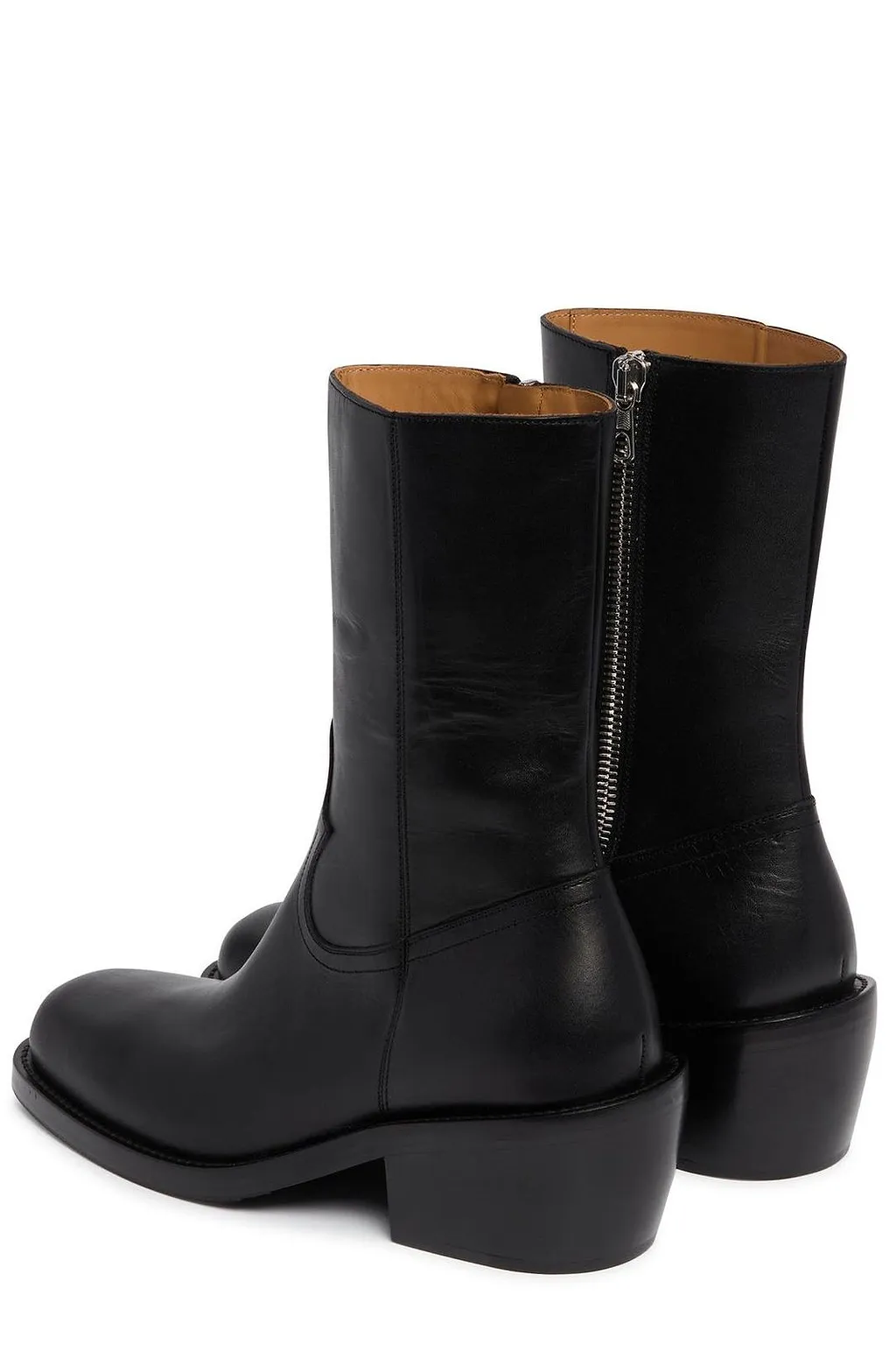 Dries Van Noten Square Toe Biker Boots