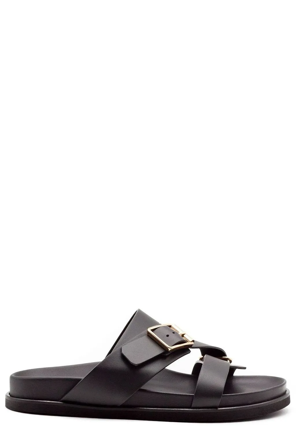 Donnarì Buckled Cross-Strap Flat Sandals