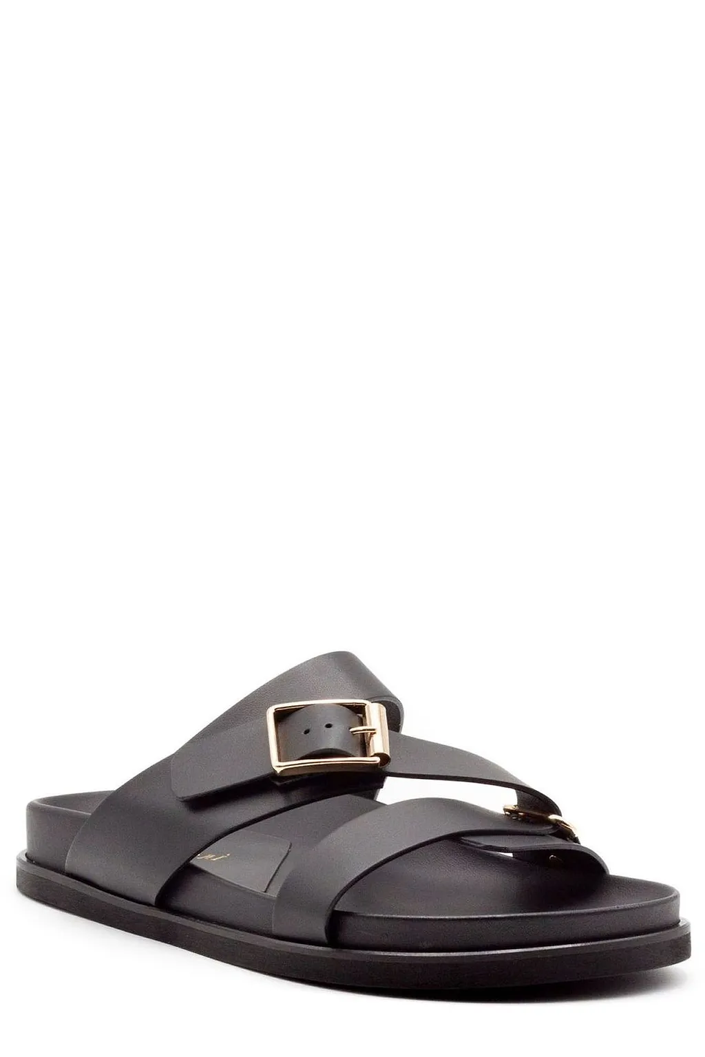 Donnarì Buckled Cross-Strap Flat Sandals