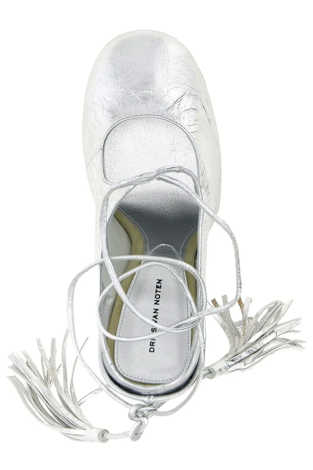 Dries Van Noten Laminated Tassel Mules