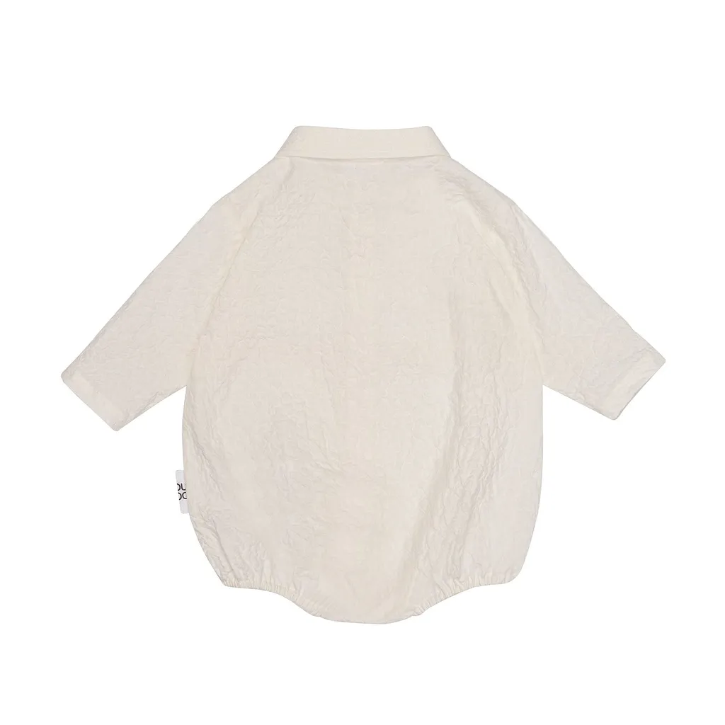 Douuod Kids Button Detailed Crinkled Rompers