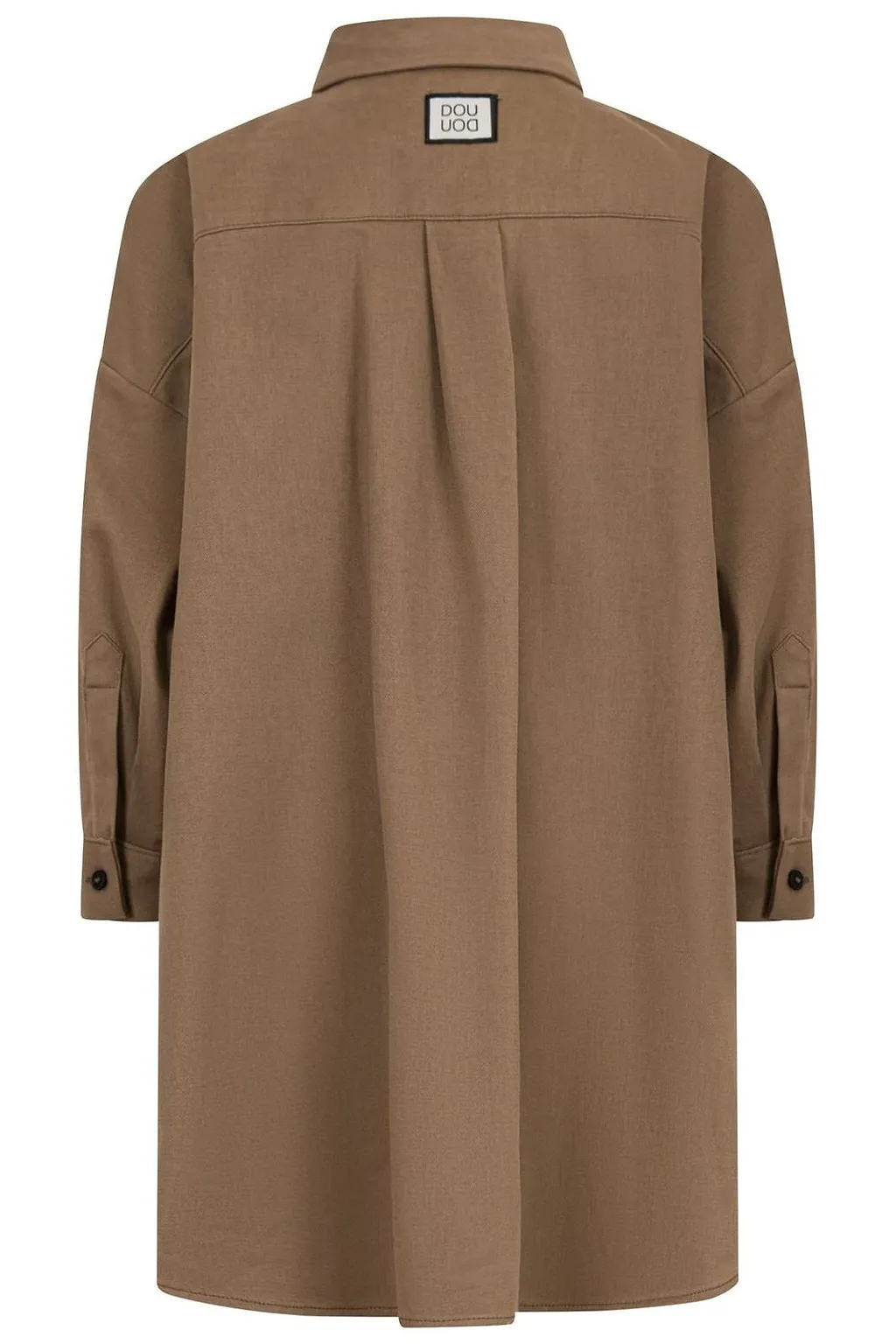 Douuod Kids Button-Up Curved Hem Shirt Dress