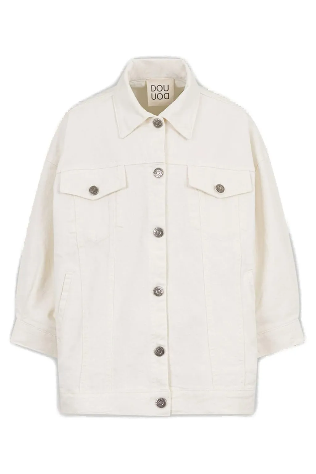 Douuod Kids Button-Up Three-Quarter-Sleeved Jacket