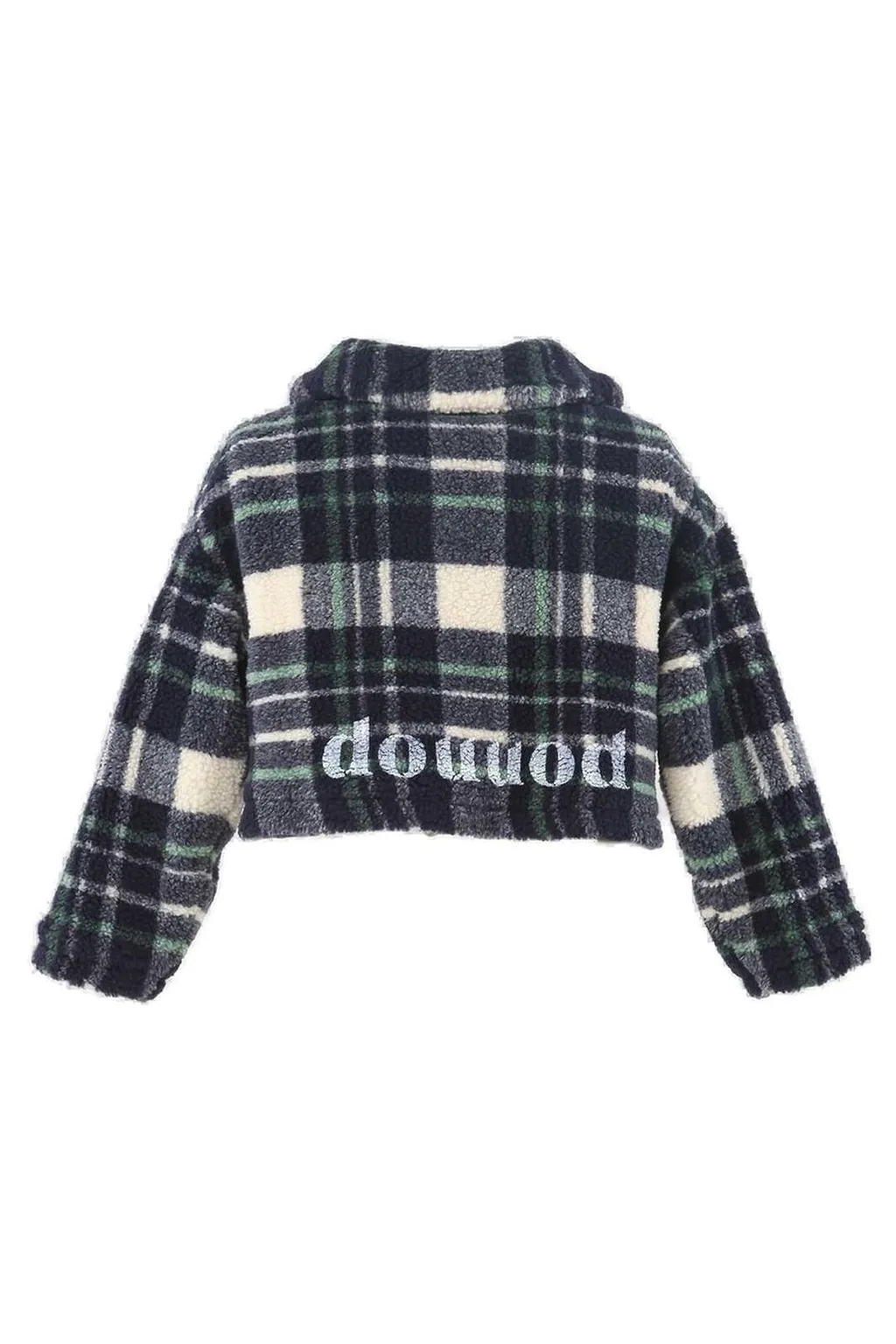 Douuod Kids Checked Button-Up Jacket