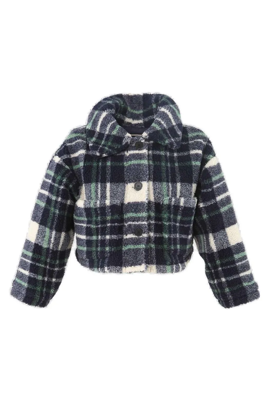 Douuod Kids Checked Button-Up Jacket