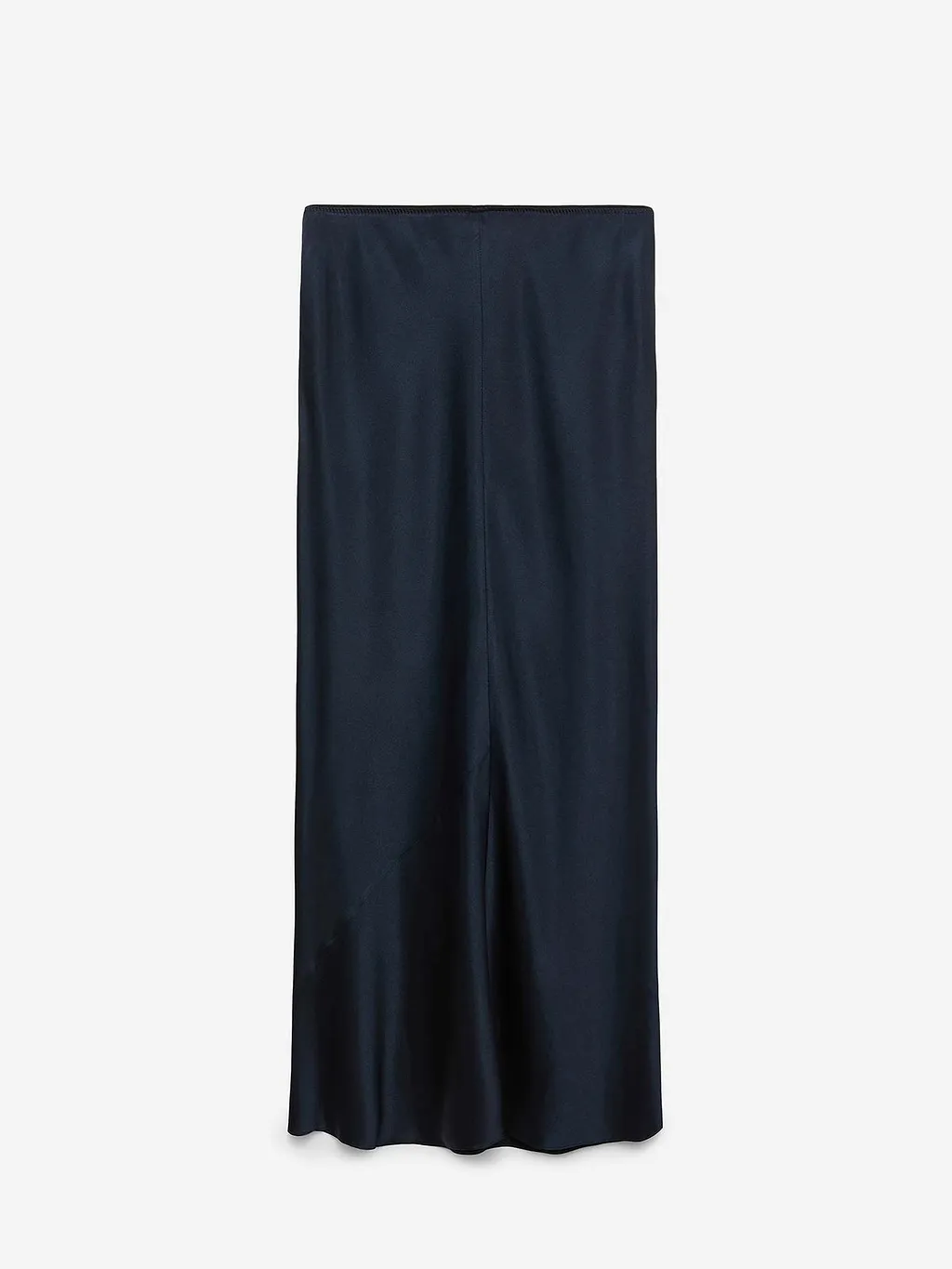 Bias-Cut Satin Midi Skirt