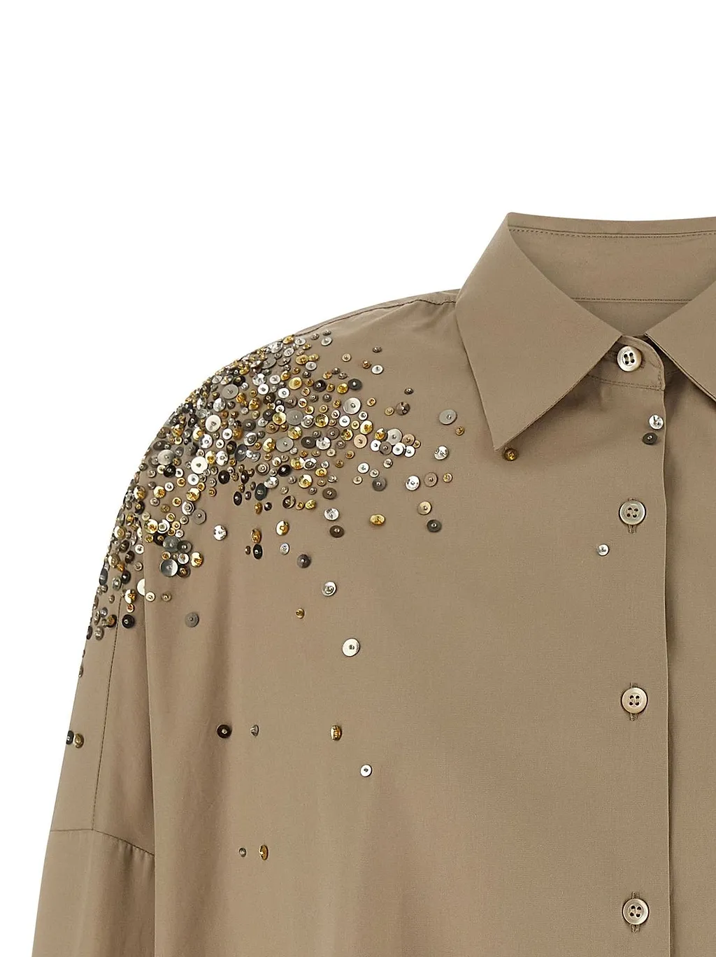 Dries Van Noten Long Sleeve Embellished Shirt