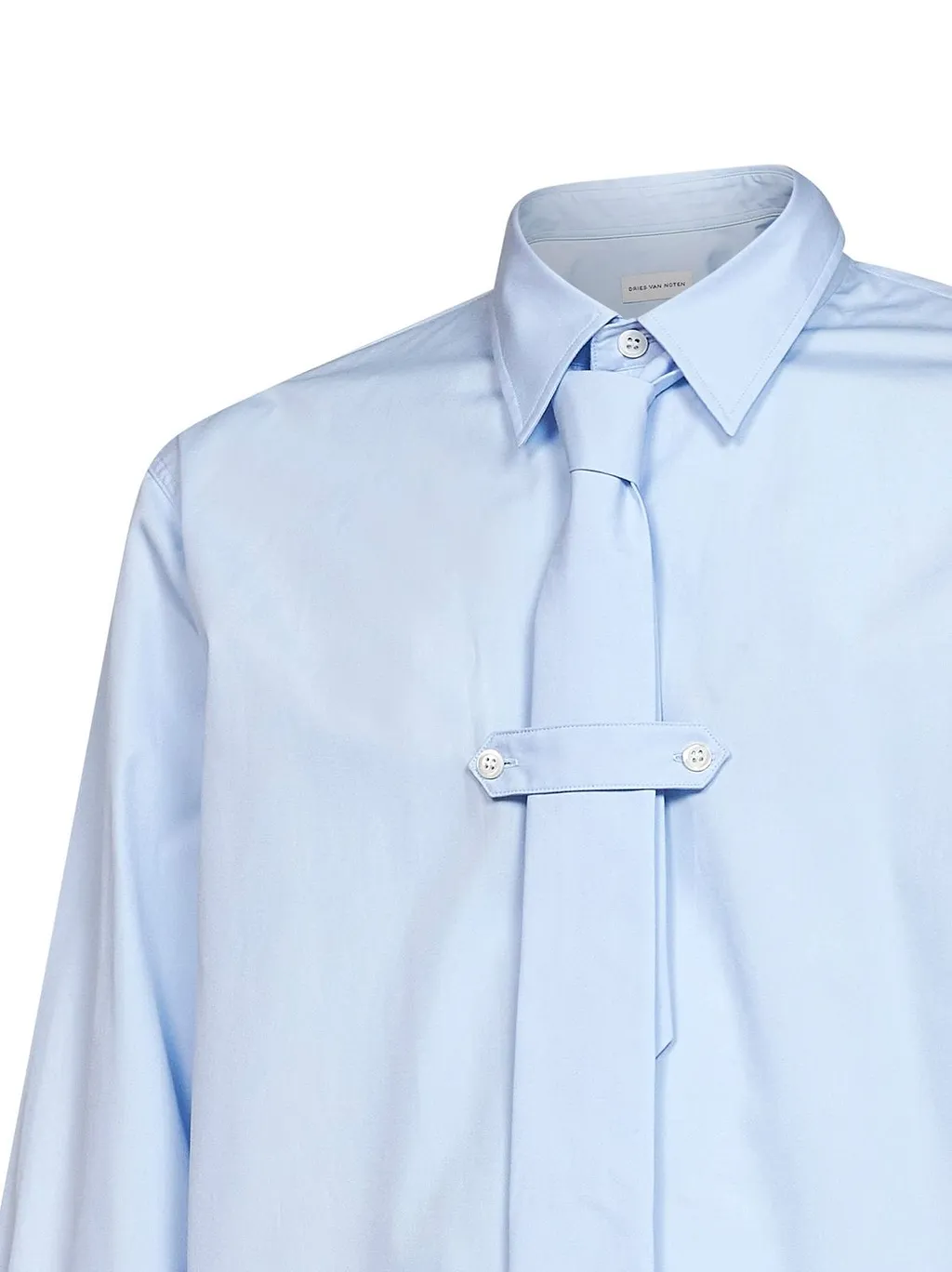 Dries Van Noten Long Sleeve Tie Buttoned Shirt