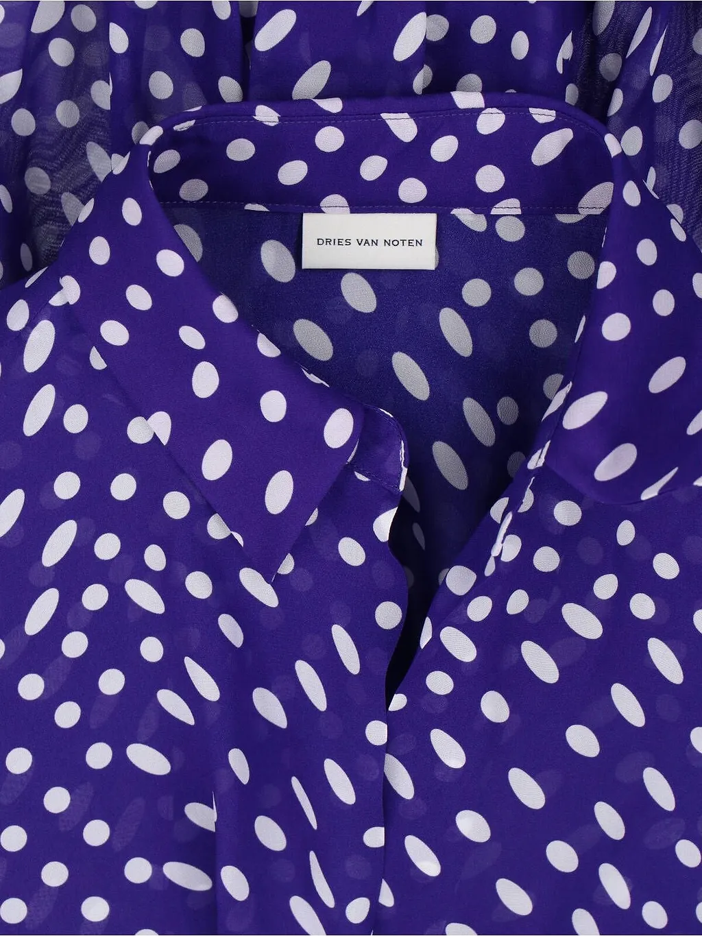 Dries Van Noten Long-Sleeved Polka Dot Printed Shirt